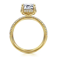 Gabriel & Co 9.5X7 Engagement Ring 14K Yellow Gold Contemporary ER16566E12Y44JJ