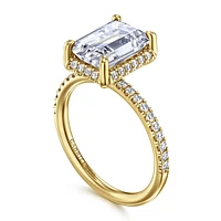 Gabriel & Co 9.5X7 Engagement Ring 14K Yellow Gold Contemporary ER16566E12Y44JJ