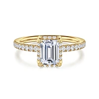 Gabriel & Co 6.5X5 Engagement Ring 14K Yellow Gold Contemporary ER16566E4Y44JJ