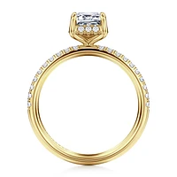 Gabriel & Co 6.5X5 Engagement Ring 14K Yellow Gold Contemporary ER16566E4Y44JJ