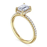 Gabriel & Co 6.5X5 Engagement Ring 14K Yellow Gold Contemporary ER16566E4Y44JJ