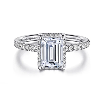 Gabriel & Co 7.5X5.5 Engagement Ring 14K White Gold Contemporary ER16566E6W44JJ
