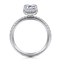 Gabriel & Co 7.5X5.5 Engagement Ring 14K White Gold Contemporary ER16566E6W44JJ
