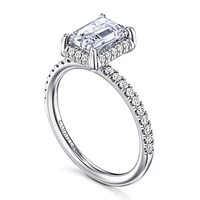Gabriel & Co 7.5X5.5 Engagement Ring 14K White Gold Contemporary ER16566E6W44JJ