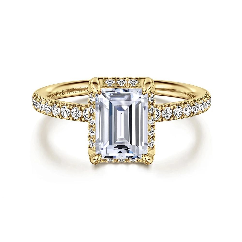 Gabriel & Co 7.5X5.5 Engagement Ring 14K Yellow Gold Contemporary ER16566E6Y44JJ