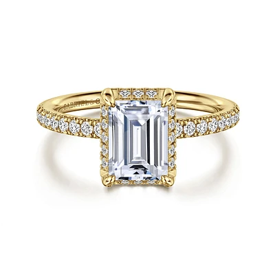 Gabriel & Co 7.5X5.5 Engagement Ring 14K Yellow Gold Contemporary ER16566E6Y44JJ