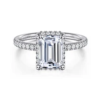 Gabriel & Co 8.5X6 Engagement Ring 14K White Gold Contemporary ER16566E8W44JJ