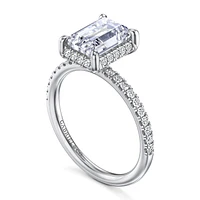 Gabriel & Co 8.5X6 Engagement Ring 14K White Gold Contemporary ER16566E8W44JJ