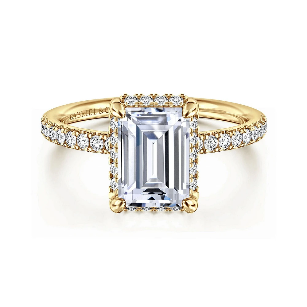 Gabriel & Co 8.5X6 Engagement Ring 14K Yellow Gold Contemporary ER16566E8Y44JJ