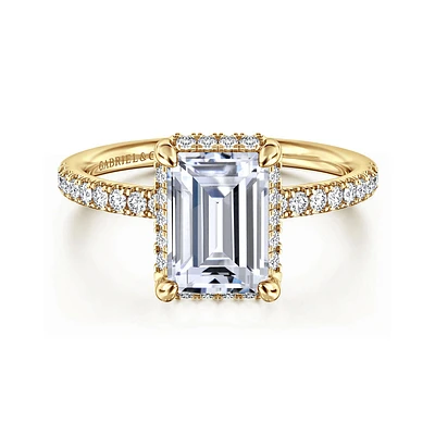 Gabriel & Co 8.5X6 Engagement Ring 14K Yellow Gold Contemporary ER16566E8Y44JJ