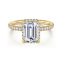 Gabriel & Co 8.5X6 Engagement Ring 14K Yellow Gold Contemporary ER16566E8Y44JJ
