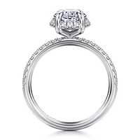 Gabriel & Co 11X7.2 Engagement Ring 14K White Gold Contemporary ER16566O10W44JJ