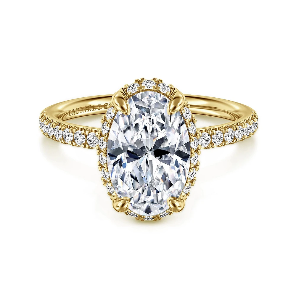 Gabriel & Co 11X7.2 Engagement Ring 14K Yellow Gold Contemporary ER16566O10Y44JJ