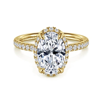 Gabriel & Co 11X7.2 Engagement Ring 14K Yellow Gold Contemporary ER16566O10Y44JJ