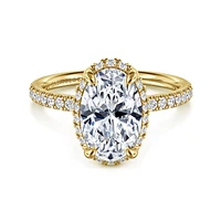 Gabriel & Co 11X7.2 Engagement Ring 14K Yellow Gold Contemporary ER16566O10Y44JJ