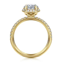 Gabriel & Co 11X7.2 Engagement Ring 14K Yellow Gold Contemporary ER16566O10Y44JJ