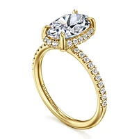 Gabriel & Co 11X7.2 Engagement Ring 14K Yellow Gold Contemporary ER16566O10Y44JJ