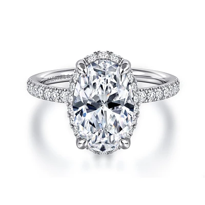 Gabriel & Co 11.5X7.5 Engagement Ring 14K White Gold Contemporary ER16566O12W44JJ