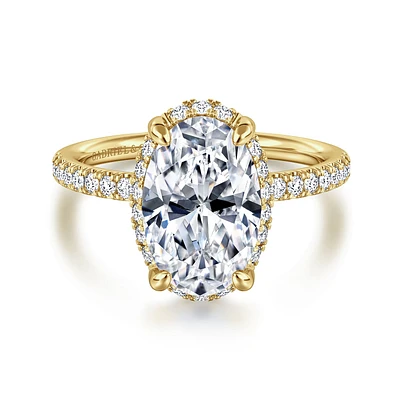 Gabriel & Co 11.5X7.5 Engagement Ring 14K Yellow Gold Contemporary ER16566O12Y44JJ