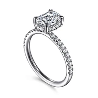 Gabriel & Co 8X5.5 Engagement Ring 14K White Gold Contemporary ER16566O4W44JJ