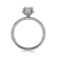 Gabriel & Co 9X6 Engagement Ring 14K White Gold Contemporary ER16566O6W44JJ