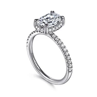 Gabriel & Co 9X6 Engagement Ring 14K White Gold Contemporary ER16566O6W44JJ