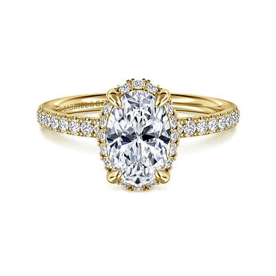 Gabriel & Co 9X6 Engagement Ring 14K Yellow Gold Contemporary ER16566O6Y44JJ