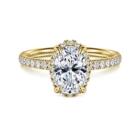 Gabriel & Co 9X6 Engagement Ring 14K Yellow Gold Contemporary ER16566O6Y44JJ