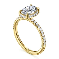 Gabriel & Co 9X6 Engagement Ring 14K Yellow Gold Contemporary ER16566O6Y44JJ