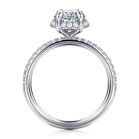 Gabriel & Co 10.5X7 Engagement Ring 14K White Gold Contemporary ER16566O8W44JJ