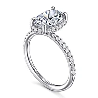 Gabriel & Co 10.5X7 Engagement Ring 14K White Gold Contemporary ER16566O8W44JJ