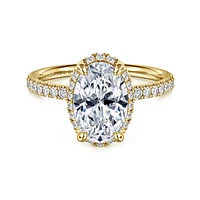 Gabriel & Co 10.5X7 Engagement Ring 14K Yellow Gold Contemporary ER16566O8Y44JJ