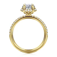 Gabriel & Co 10.5X7 Engagement Ring 14K Yellow Gold Contemporary ER16566O8Y44JJ