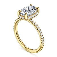 Gabriel & Co 10.5X7 Engagement Ring 14K Yellow Gold Contemporary ER16566O8Y44JJ