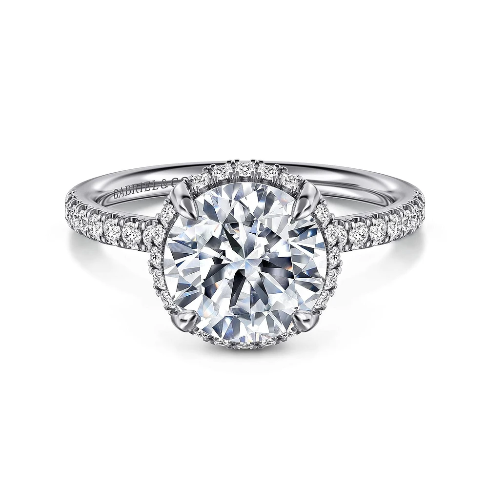 Gabriel & Co 8.5 Engagement Ring 14K White Gold Contemporary ER16566R10W44JJ