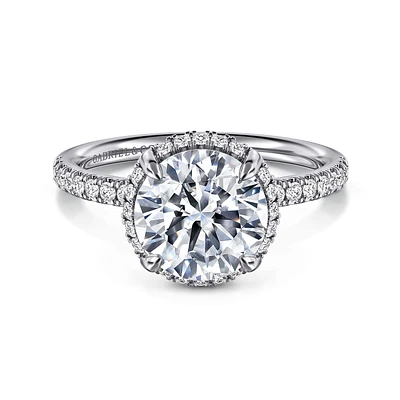 Gabriel & Co 8.5 Engagement Ring 14K White Gold Contemporary ER16566R10W44JJ