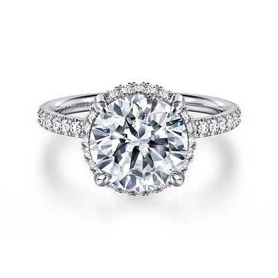 Gabriel & Co 9 Engagement Ring 14K White Gold Contemporary ER16566R12W44JJ