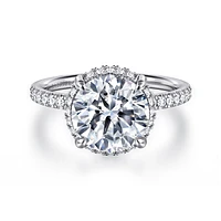 Gabriel & Co 9 Engagement Ring 14K White Gold Contemporary ER16566R12W44JJ