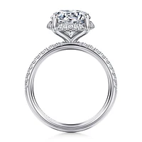 Gabriel & Co 9 Engagement Ring 14K White Gold Contemporary ER16566R12W44JJ