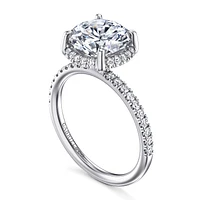 Gabriel & Co 9 Engagement Ring 14K White Gold Contemporary ER16566R12W44JJ