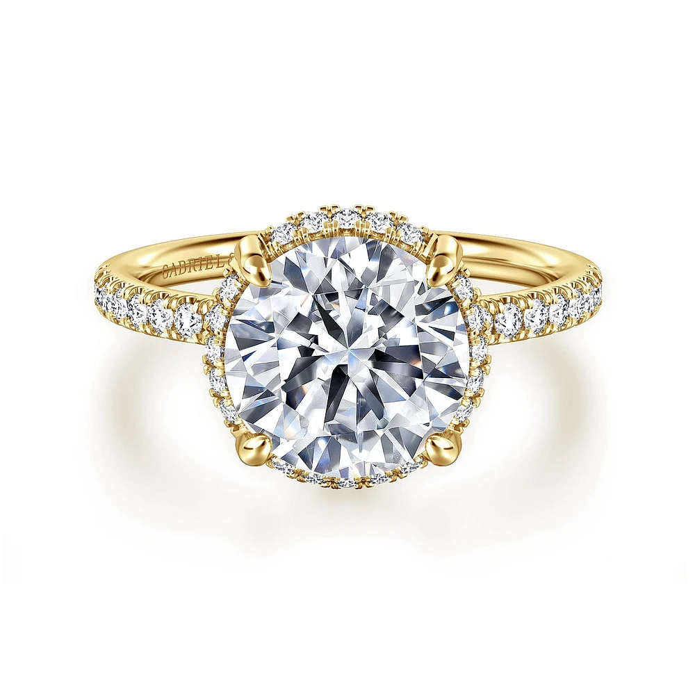 Gabriel & Co 9 Engagement Ring 14K Yellow Gold Contemporary ER16566R12Y44JJ