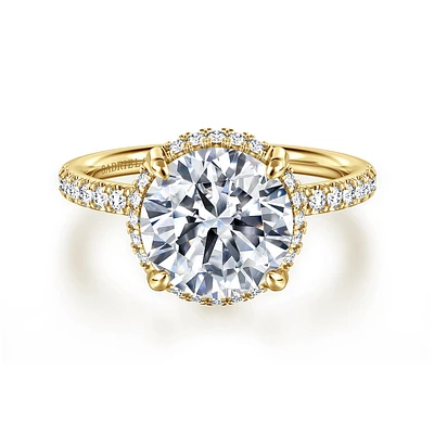 Gabriel & Co 9 Engagement Ring 14K Yellow Gold Contemporary ER16566R12Y44JJ