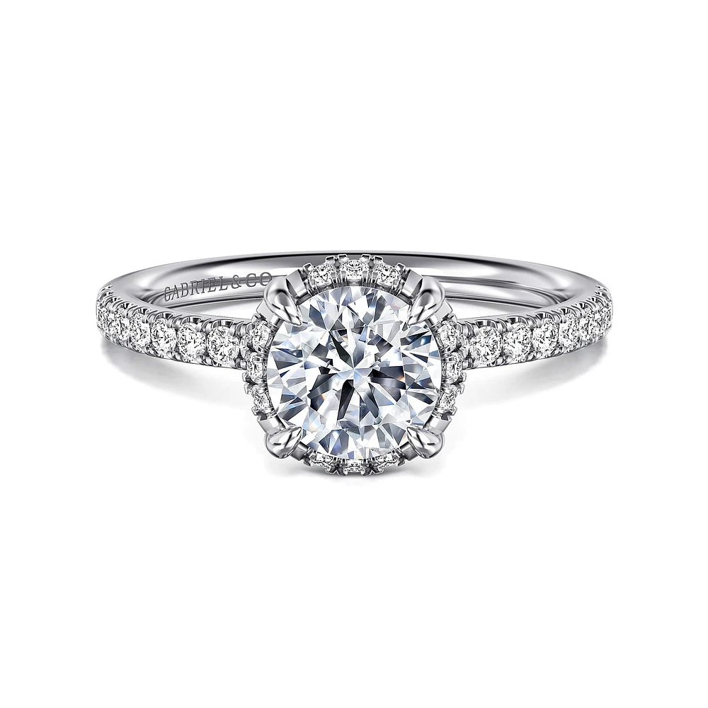 Gabriel & Co 6.5 Engagement Ring 14K White Gold Contemporary ER16566R4W44JJ