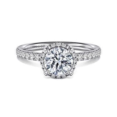 Gabriel & Co 6.5 Engagement Ring 14K White Gold Contemporary ER16566R4W44JJ