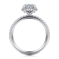 Gabriel & Co 6.5 Engagement Ring 14K White Gold Contemporary ER16566R4W44JJ