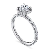 Gabriel & Co 6.5 Engagement Ring 14K White Gold Contemporary ER16566R4W44JJ