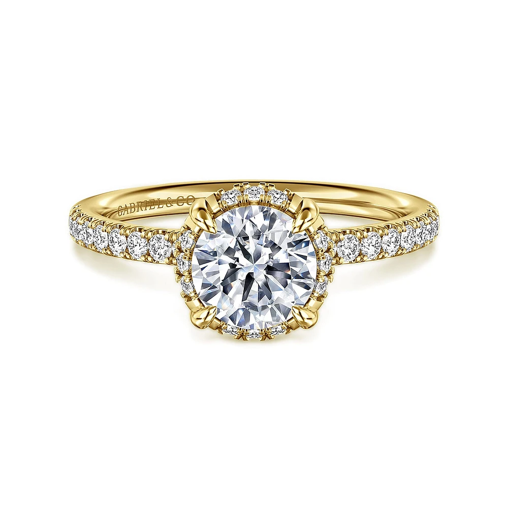 Gabriel & Co 6.5 Engagement Ring 14K Yellow Gold Contemporary ER16566R4Y44JJ