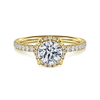 Gabriel & Co 6.5 Engagement Ring 14K Yellow Gold Contemporary ER16566R4Y44JJ