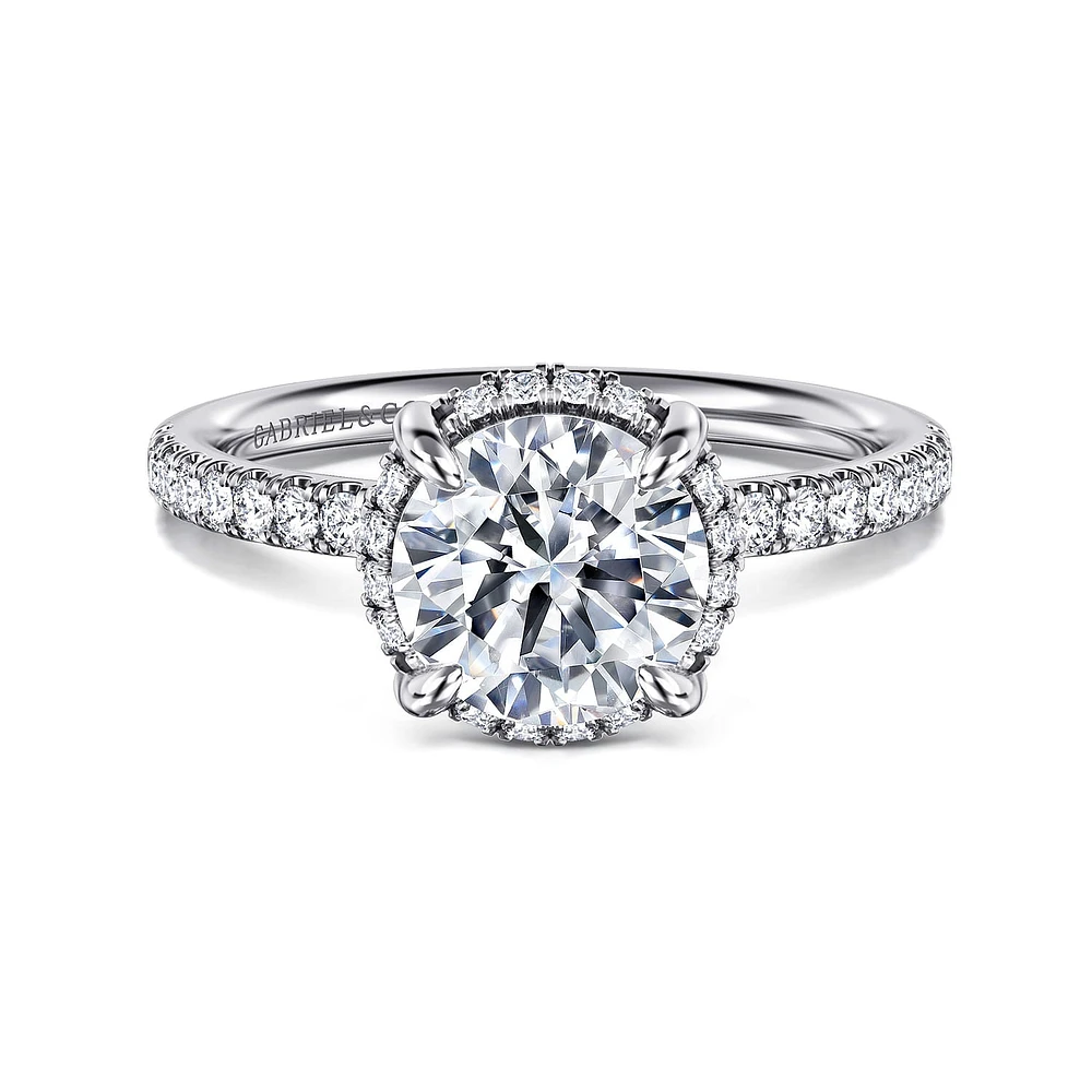 Gabriel & Co 7.4 Engagement Ring 14K White Gold Contemporary ER16566R6W44JJ