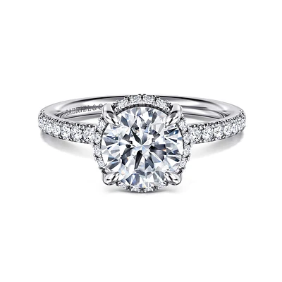 Gabriel & Co 7.4 Engagement Ring 14K White Gold Contemporary ER16566R6W44JJ